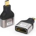 Adaptateur Micro HDMI Mâle vers HDMI Femelle 8K Plaqué Or Métal