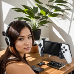 Consoles de jeux vidéo classiques SJGAM M25 stockage 64Gb écran 4.3 pouces