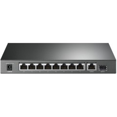 Switch TP-LINK TL-SG1210P 9 ports 101001000 Mbps dont 8 PoE+ (Budget 63 W) + 1 logement SFP 1 Gbps