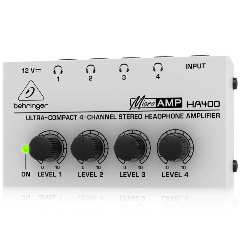 Amplificateur de casque 4 canaux Behringer MicroAMP HA400 Amplificateur de casque 4 canaux Behringer MicroAMP HA400