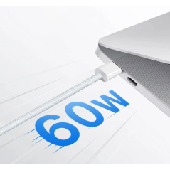 Câble USB-C tressé APPLE 60W charge rapide USB Type C vers USB-C pour ordinateur MacBook iPhone