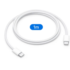 Câble USB-C tressé APPLE 60W charge rapide USB Type C vers USB-C pour ordinateur MacBook iPhone