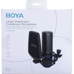Micro studio à condensateur BOYA BY-M1000 Pro Directivités multiples - XLR - Filtre anti-pop - Suspension anti-vibrations