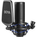 Micro studio à condensateur BOYA BY-M1000 Pro Directivités multiples - XLR - Filtre anti-pop - Suspension anti-vibrations