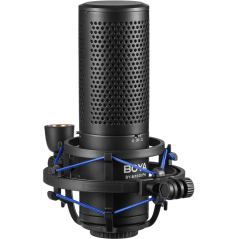 Micro studio à condensateur BOYA BY-M1000 Pro Directivités multiples - XLR - Filtre anti-pop - Suspension anti-vibrations