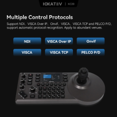 Contrôleur PTZ multifonctionnel RS232 RS485 POE PTZ Contrôleur de clavier de caméra à distance pour système de conférence