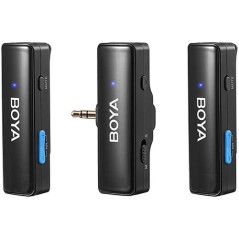 Système de microphone sans fil tout-en-un BOYA BOYALINK pour 2 personnes avec connecteurs interchangeables (2,4 GHz)