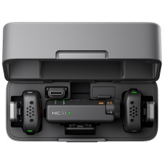 Microphone compact DJI Mic Mini (2 TX + 1 RX + étui de chargement) portée 400m - autonomie 48 heures