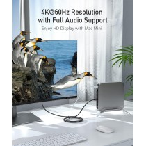 Câble USB-C vers DisplayPort 4K à 60Hz, 2K à 165Hz compatible Thunderbolt 3 4