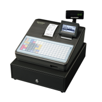 Caisse enregistreuse Sharp XE-A217B Clavier plat avec 70 touches