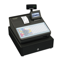 Caisse enregistreuse Sharp XE-A217B Clavier plat avec 70 touches