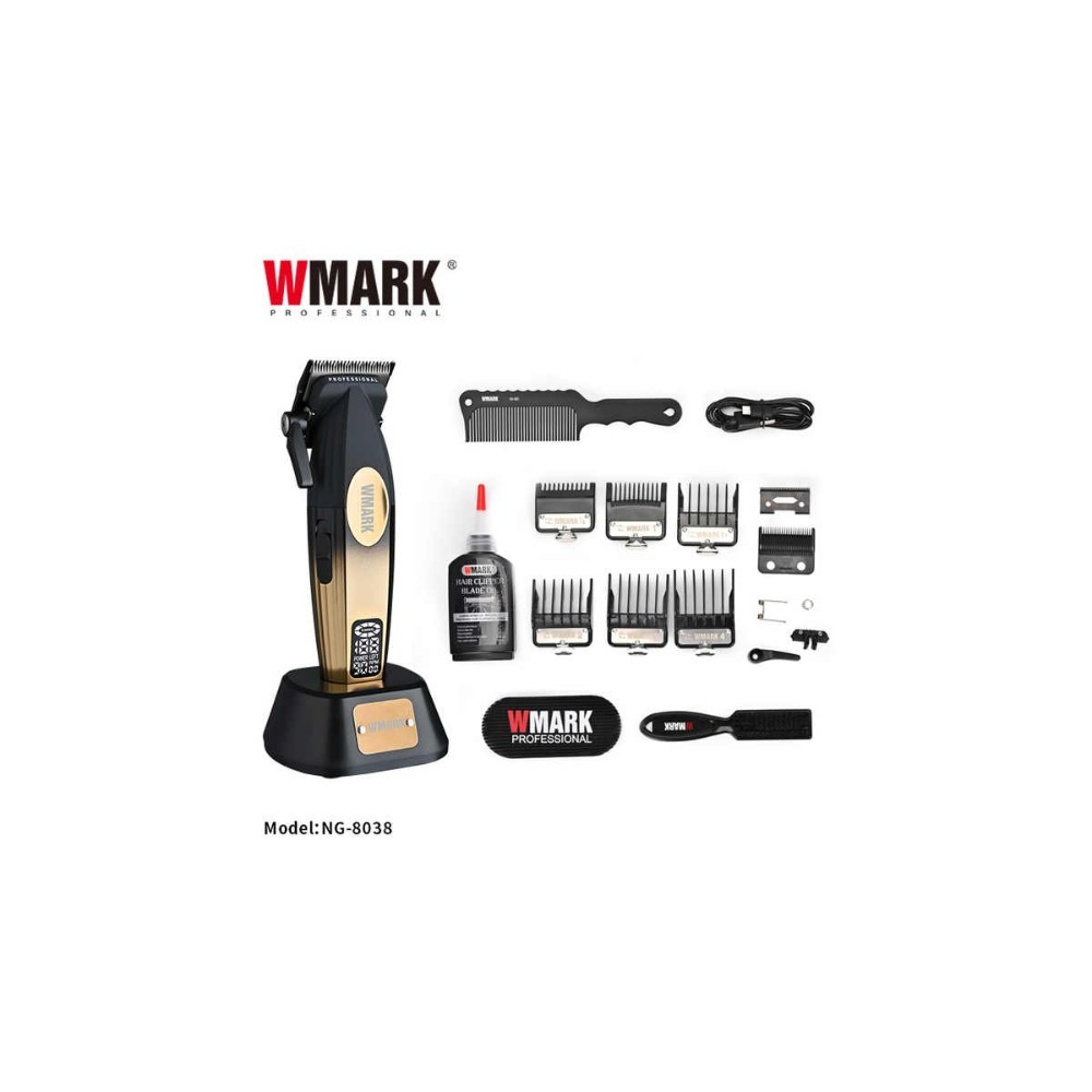 Tondeuse sans fil rechargeable avec station de charge WMARK NG-8038