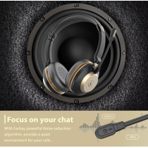 Casque Bluetooth avec micro et support pour le bureau du centre d'appels