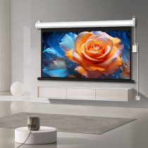 Ecran de Projection Electrique R SCAR RS-EH9696M Format 1:1 carré 120x120 Pouces / 3.05m x 3.05m