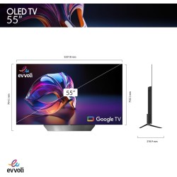 Téléviseur smart TV EVVOLI 55EV9-OLED Google TV 55 pouces