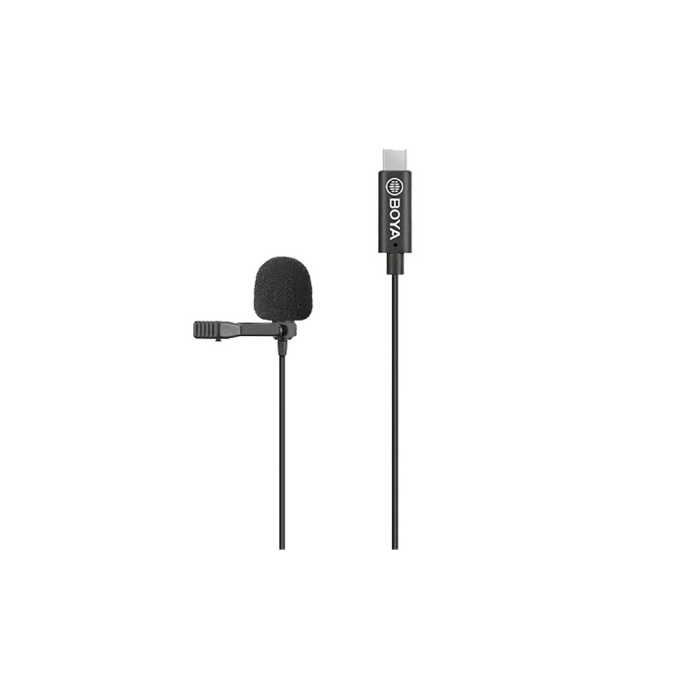 Micro cravate à condensateur BOYA BY-M3 pour smartphone/APN/PC directivité omnidirectionnelle USB-C