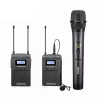 Système de micro cravate sans fil BOYA BY-WM8 PRO-K4 monté sur caméra