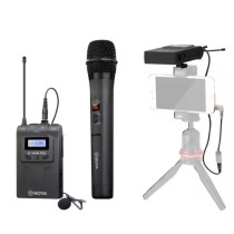 Système de micro cravate sans fil BOYA BY-WM8 PRO-K4 monté sur caméra
