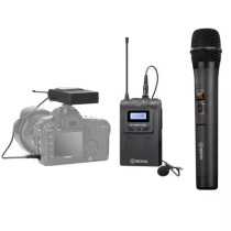 Système de micro cravate sans fil BOYA BY-WM8 PRO-K4 monté sur caméra