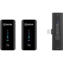 Microphone numérique sans fil BOYA BY-XM6-S4 2 micros avec connecteur Lightning pour appareils iOS (2,4 GHz)