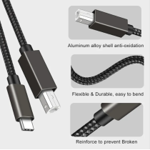 Câble imprimante USB 2.0 mâle à B mâle C