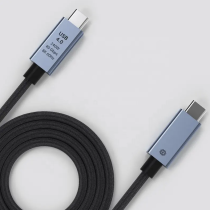 Cable Type C double transmission haute vitesse 8K 40Gbps de PD240W compatible avec l'écran du câble de données iph 15