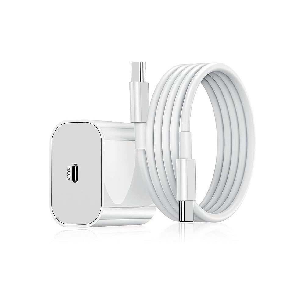 Chargeur USB Type C 20 W original pour iPhone 15, iPhone 15 Plus, iPhone 15 Pro, iPhone 15 Pro Max avec cable blanc Chargeur USB Type C 20 W original pour iPhone 15, iPhone 15 Plus, iPhone 15 Pro, iPhone 15 Pro Max avec cable blanc