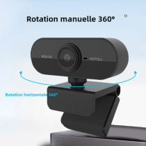 Mini Webcam Full HD 1080P avec microphone pour Ordinateur, diffusion en direct Vidéo Conférence Travail