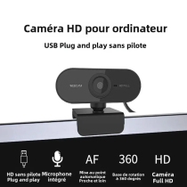 Mini Webcam Full HD 1080P avec microphone pour Ordinateur, diffusion en direct Vidéo Conférence Travail