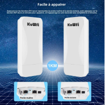 Point d'accès extérieure CPE sans fil longue portée 1-2KM 2.4G 300Mbps antenne extérieure