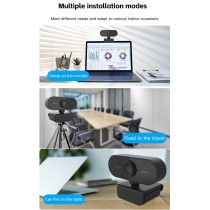 Mini Webcam Full HD 1080P avec microphone pour Ordinateur, diffusion en direct Vidéo Conférence Travail