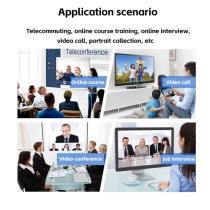 Mini Webcam Full HD 1080P avec microphone pour Ordinateur, diffusion en direct Vidéo Conférence Travail