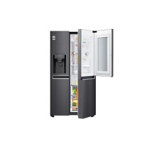 Réfrigérateur side by side Knock Knock LG GCX257CQVV avec fontaine 668 Litres matte noir