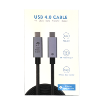 Cable Type C USB 3.1 Thunderbolt 4 double transmission haute vitesse 8K 40Gbps de PD240W longueur 1m ou 2m
