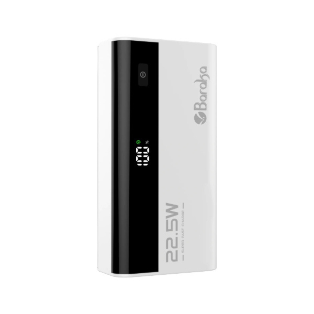 Power Bank Baraka BRK-PB11 5000mAh avec 1 entrée micro/type-C et 1 sortie USB + 1 sortie type-C blanc Power Bank Baraka BRK-PB11 5000mAh avec 1 entrée micro/type-C et 1 sortie USB + 1 sortie type-C blanc