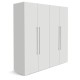 Armoire 4 battants ARB004 170X45X175 cm blanc