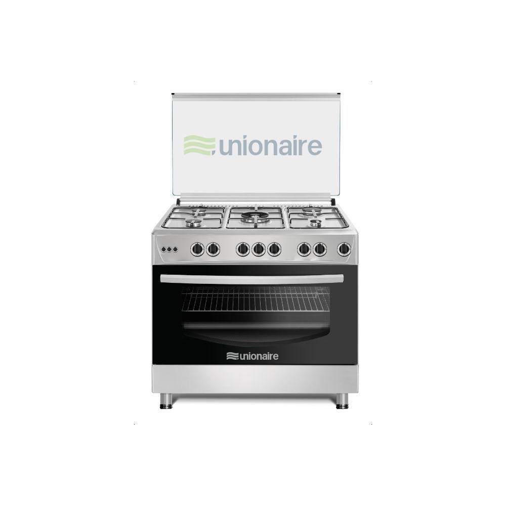 Cuisinière 5 feux UNIONAIRE 90x60cm full option inox