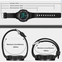 Montre électronique de sport étanche pour homme