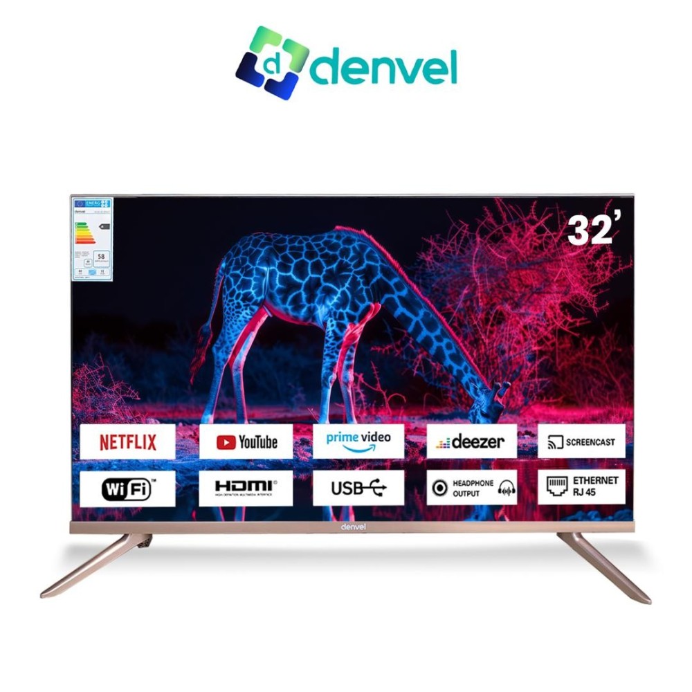 Téléviseur smart android HD DENVEL 32DEHDSMART 32 pouces