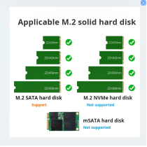 Boîtier de disque dur externe SSD M.2 interface type-c USB3.1