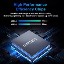 Hub Usb Type C, 4 pots, Station d'accueil pour ordinateur portable, Mac et PC