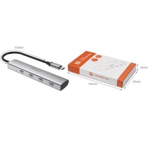 Hub USB Type C, 4 pots, Station d'accueil pour ordinateur portable, Mac et PC