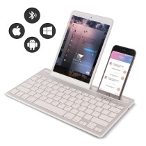 Clavier silencieux Bluetooth avec clavier à ciseaux sans fil Bluetooth pour téléphone et tablette utilisation au bureau