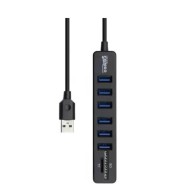 Hub USB type-c à 6 ports, avec Interface USB 2.0 carte SD TF, lecteur de fichiers