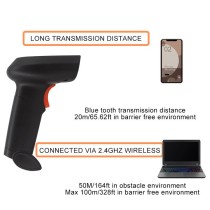 Scanner de Code à Barres sans fil USB pour ordinateur PC smartphone et iphone