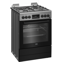 Cuisinière a gaz 3 feux mixte BEKO FBE6332 + 1 feu électrique 60x60cm