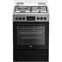 Cuisinière a gaz 3 feux mixte BEKO FBE6332 + 1 feu électrique 60x60cm
