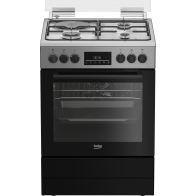 Cuisinière a gaz 3 feux mixte BEKO FBE6332 + 1 feu électrique 60x60cm
