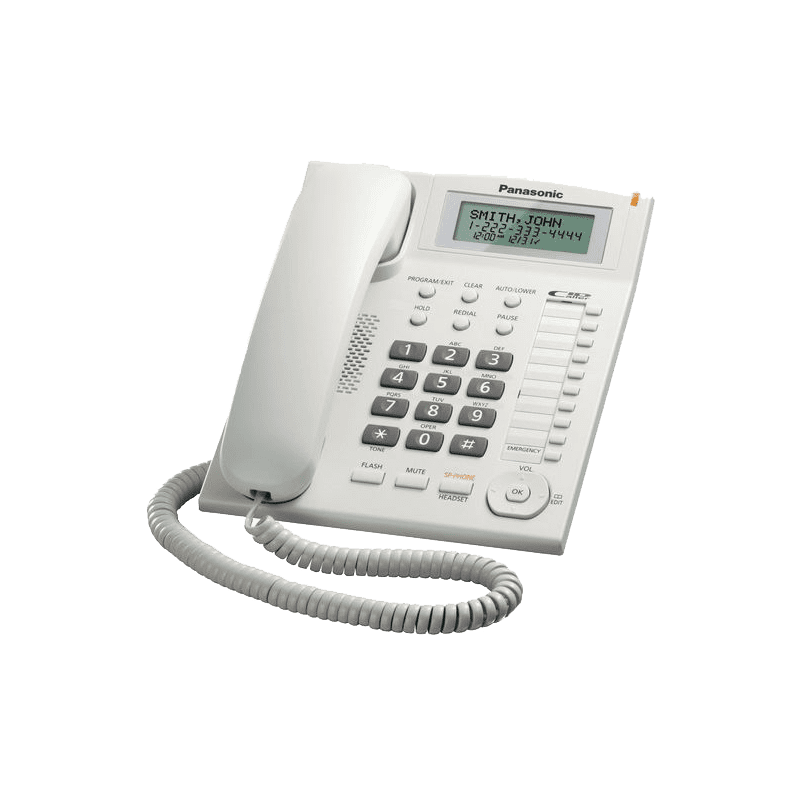 Téléphone fixe filaire Panasonic KX-TS880FX (blanc) ORIGINAL Téléphone fixe filaire Panasonic KX-TS880FX (blanc) ORIGINAL