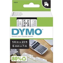 Ruban d'étiquettes auto-adhésif DYMO Standard D1 43613 original noir et blanc